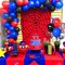 50-Piece Black, Red & Blue Balloon Set – 12-Inch Balloons with Red, Blue & Silver Confetti for Birthday, Baby Shower, Graduation & Party Decorations